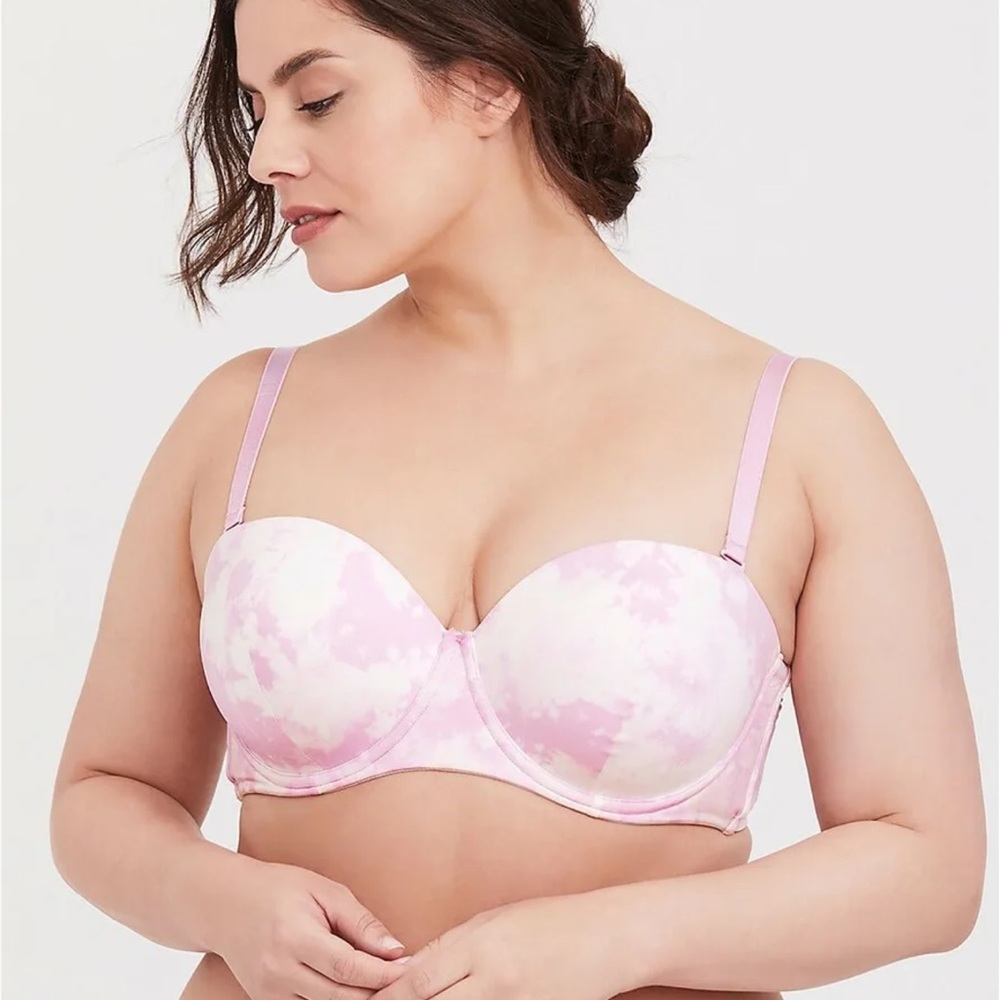 Torrid Tie Dye Microfiber Push Up Multiway Push Up Strapless Bra